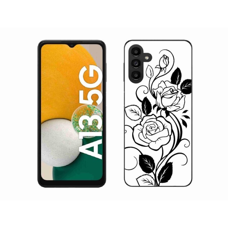 Gélový kryt mmCase na mobil Samsung Galaxy A13 5G - čiernobiela ruža
