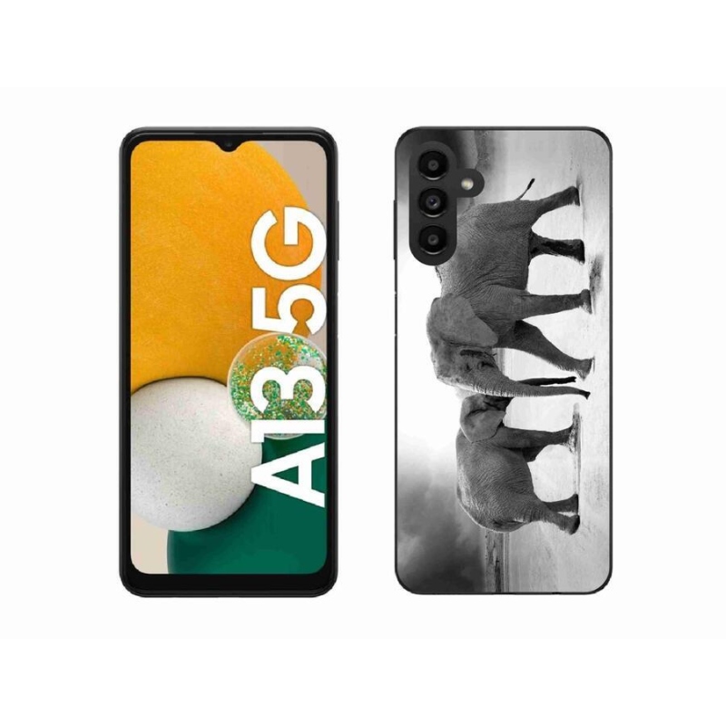 Gélový kryt mmCase na mobil Samsung Galaxy A13 5G - čiernobieli slony