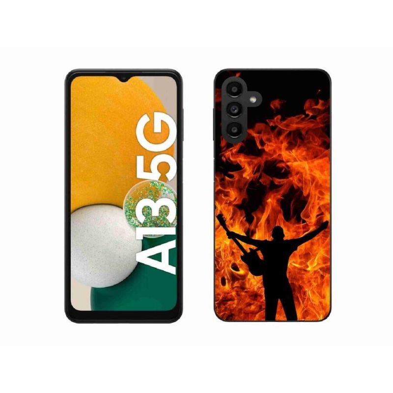 Gélový kryt mmCase na mobil Samsung Galaxy A13 5G - muzikant a oheň