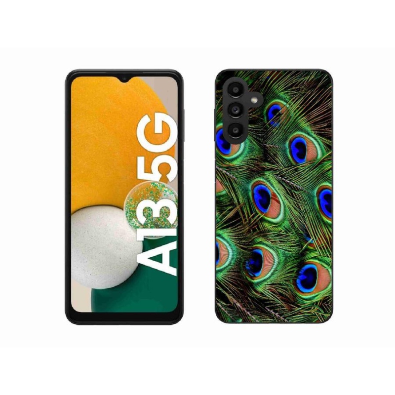 Gélový kryt mmCase na mobil Samsung Galaxy A13 5G - pávie perie