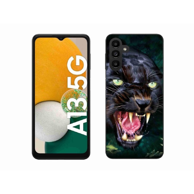 Gélový kryt mmCase na mobil Samsung Galaxy A13 5G - rozzúrený čierny panter