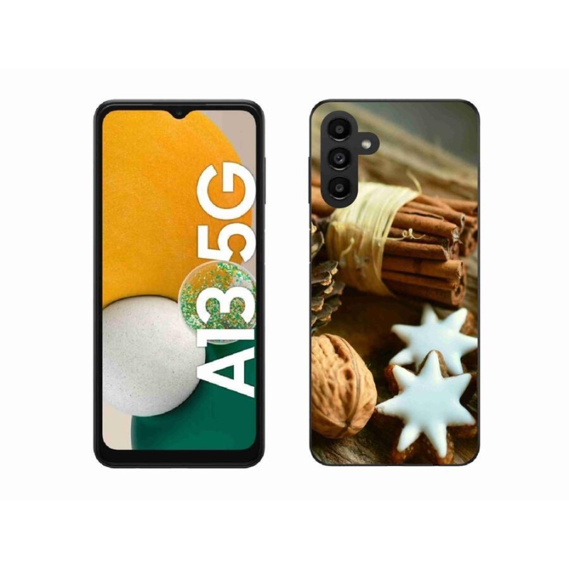 Gélový kryt mmCase na mobil Samsung Galaxy A13 5G - škorica a perníčky