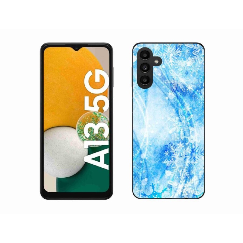 Gélový kryt mmCase na mobil Samsung Galaxy A13 5G - snehové vločky