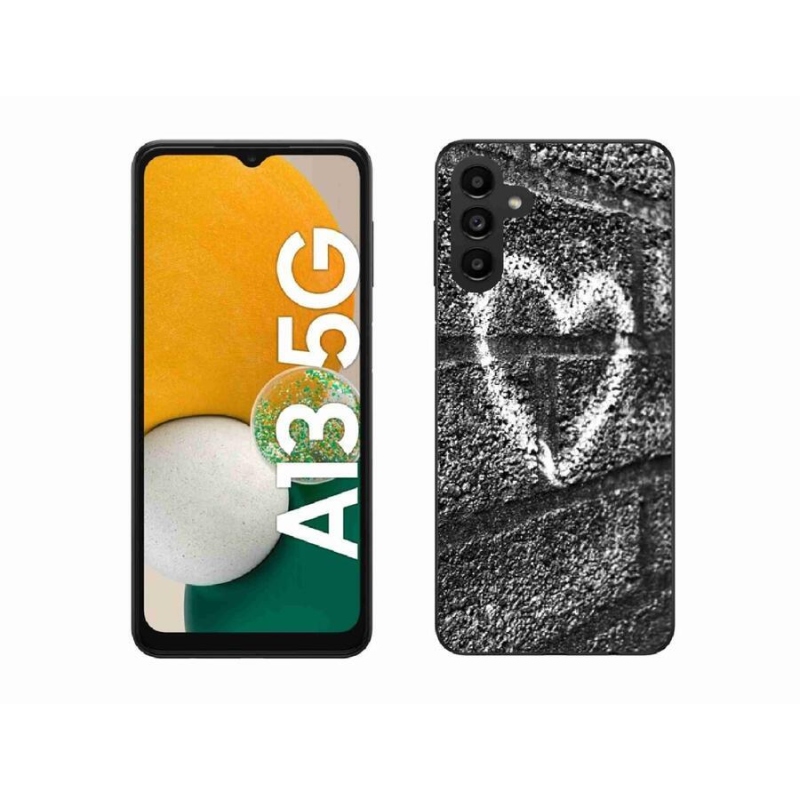 Gélový kryt mmCase na mobil Samsung Galaxy A13 5G - srdce na stene