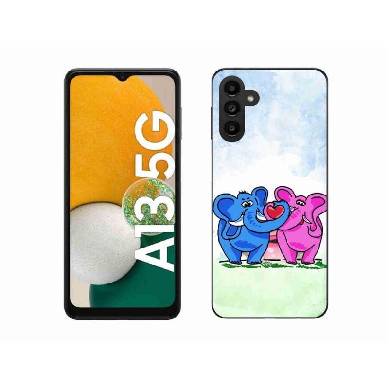 Gélový kryt mmCase na mobil Samsung Galaxy A13 5G - zamilovaní slony
