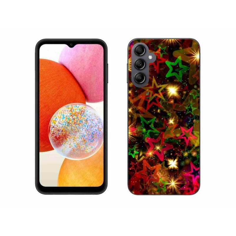 Gélový kryt mmCase na mobil Samsung Galaxy A14 4G/5G - farebné hviezdičky