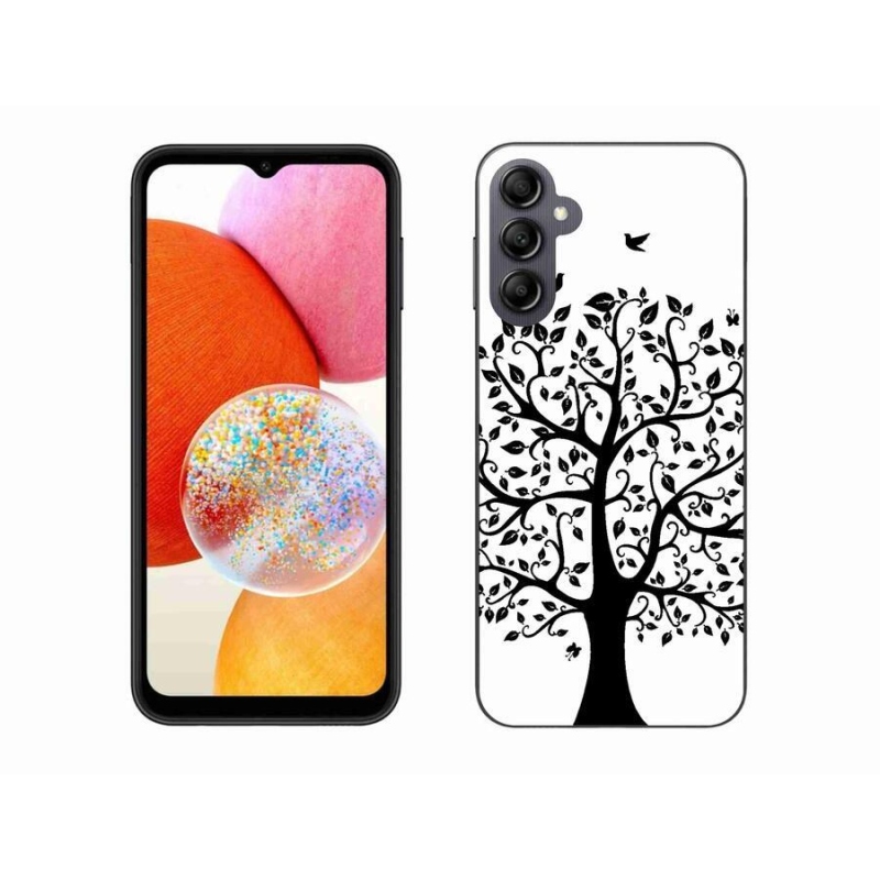 Gélový kryt mmCase na mobil Samsung Galaxy A14 4G/5G - čiernobiely strom