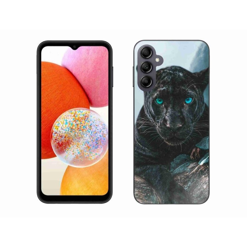 Gélový kryt mmCase na mobil Samsung Galaxy A14 4G/5G - čierny panter