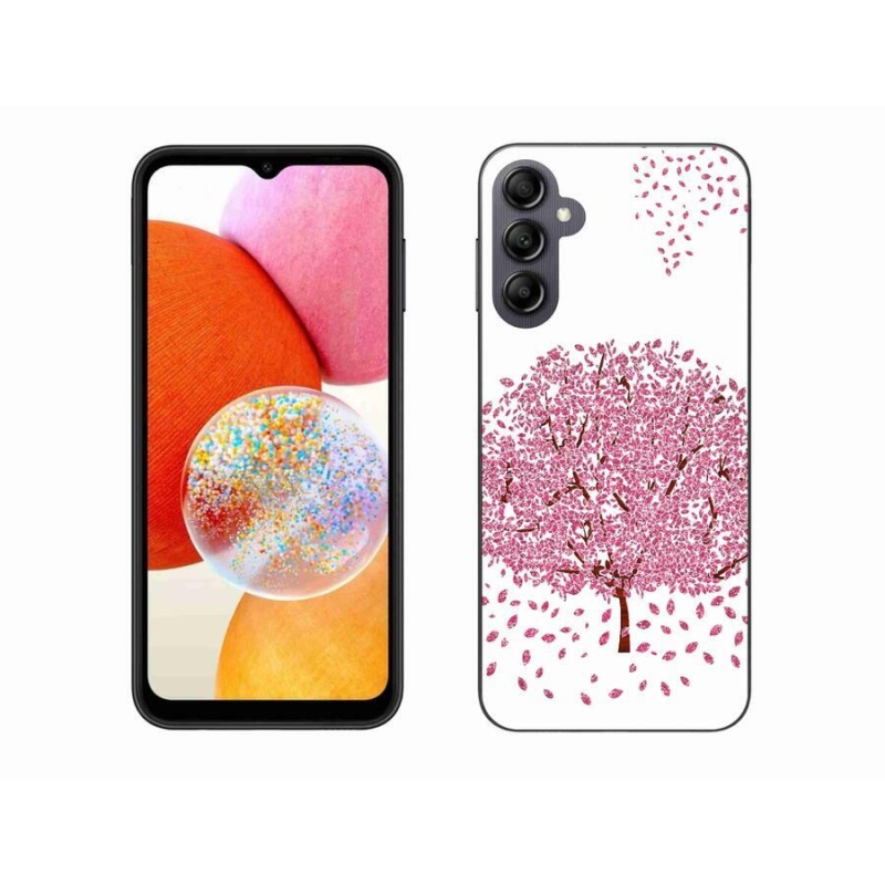 Gélový kryt mmCase na mobil Samsung Galaxy A14 4G/5G - kreslený strom s listami