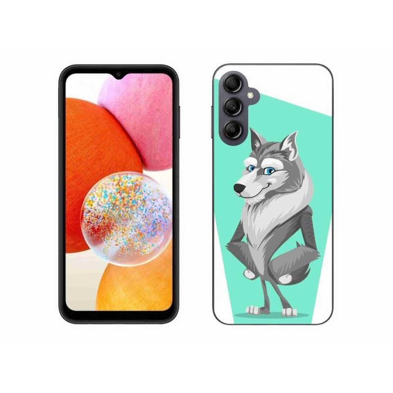 Gélový kryt mmCase na mobil Samsung Galaxy A14 4G/5G - kreslený vlk