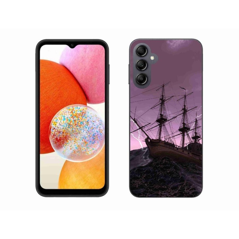 Gélový kryt mmCase na mobil Samsung Galaxy A14 4G/5G - loď v búrke