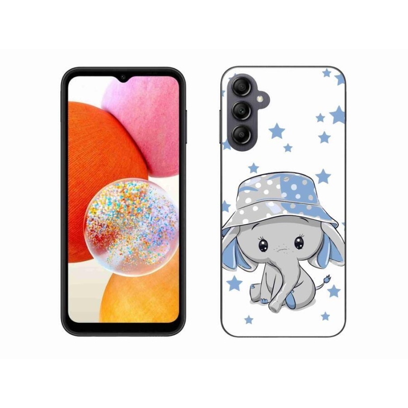 Gélový kryt mmCase na mobil Samsung Galaxy A14 4G/5G - modrý slon