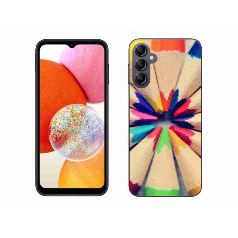 Gélový kryt mmCase na mobil Samsung Galaxy A14 4G/5G - pastelky