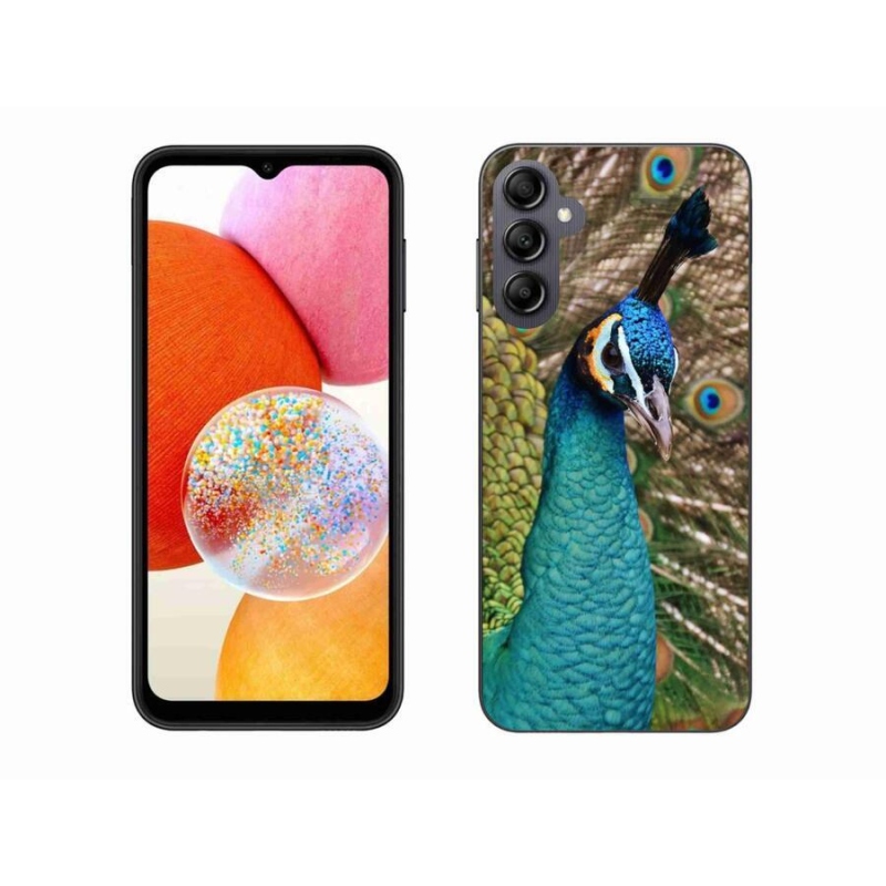 Gélový kryt mmCase na mobil Samsung Galaxy A14 4G/5G - páv