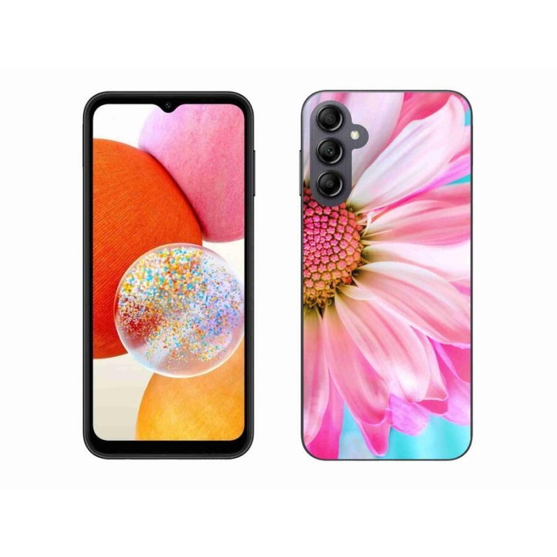 Gélový kryt mmCase na mobil Samsung Galaxy A14 4G/5G - ružová kvetina