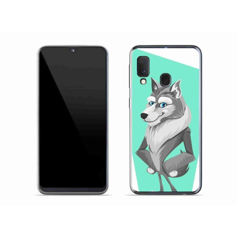 Gélový kryt mmCase na mobil Samsung Galaxy A20e - kreslený vlk