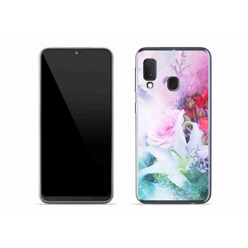 Gélový kryt mmCase na mobil Samsung Galaxy A20e - kvety 4