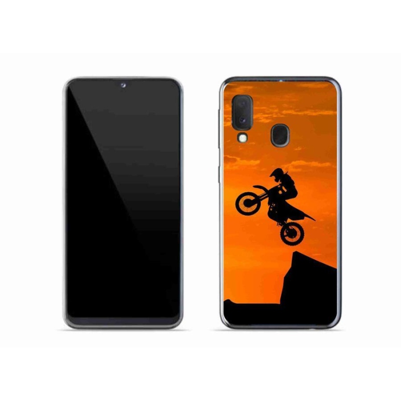 Gélový kryt mmCase na mobil Samsung Galaxy A20e - motocross