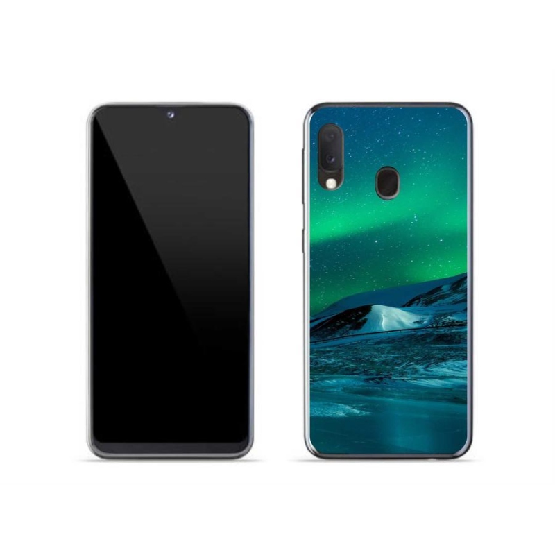 Gélový kryt mmCase na mobil Samsung Galaxy A20e - polárna žiara