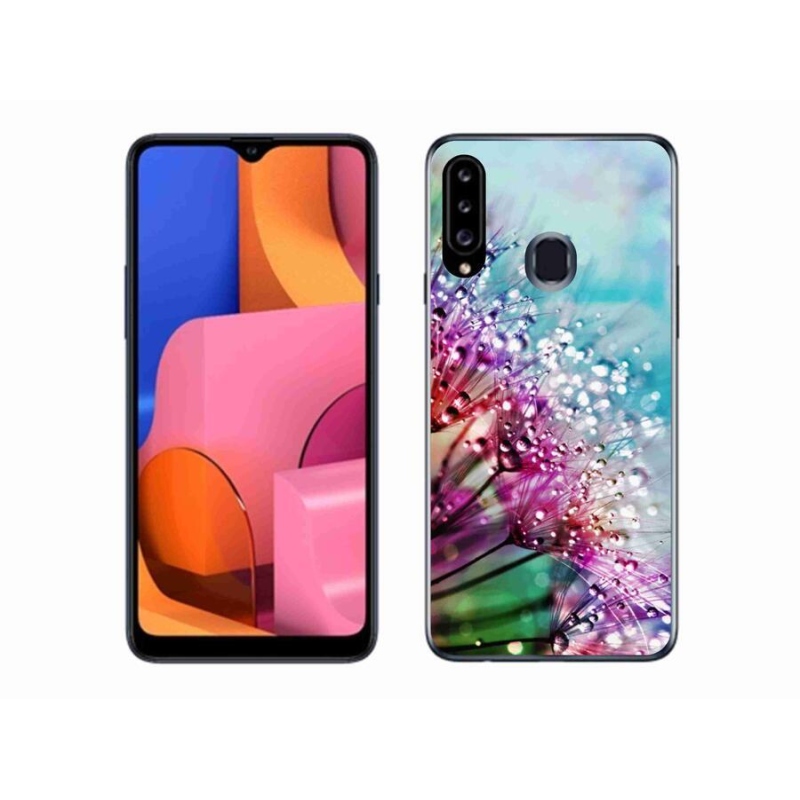 Gélový kryt mmCase na mobil Samsung Galaxy A20s - farebné kvety