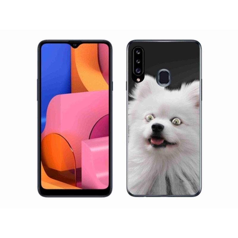 Gélový kryt mmCase na mobil Samsung Galaxy A20S - biely špic