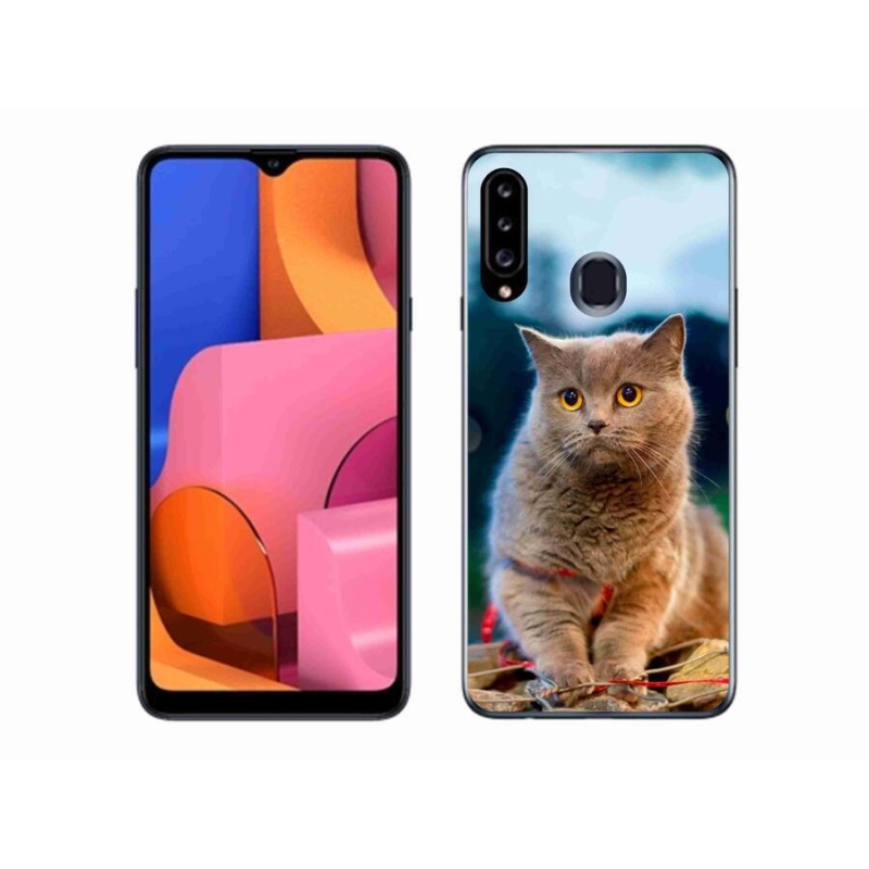 Gélový kryt mmCase na mobil Samsung Galaxy A20s - britská modrá 2