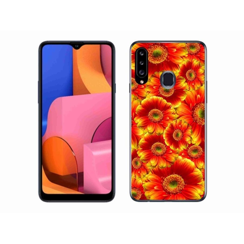 Gélový kryt mmCase na mobil Samsung Galaxy A20S - gerbera 1