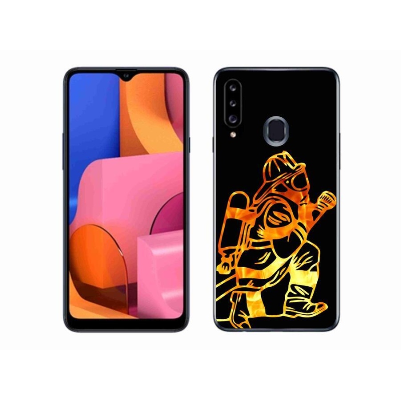 Gélový kryt mmCase na mobil Samsung Galaxy A20s - hasič 1