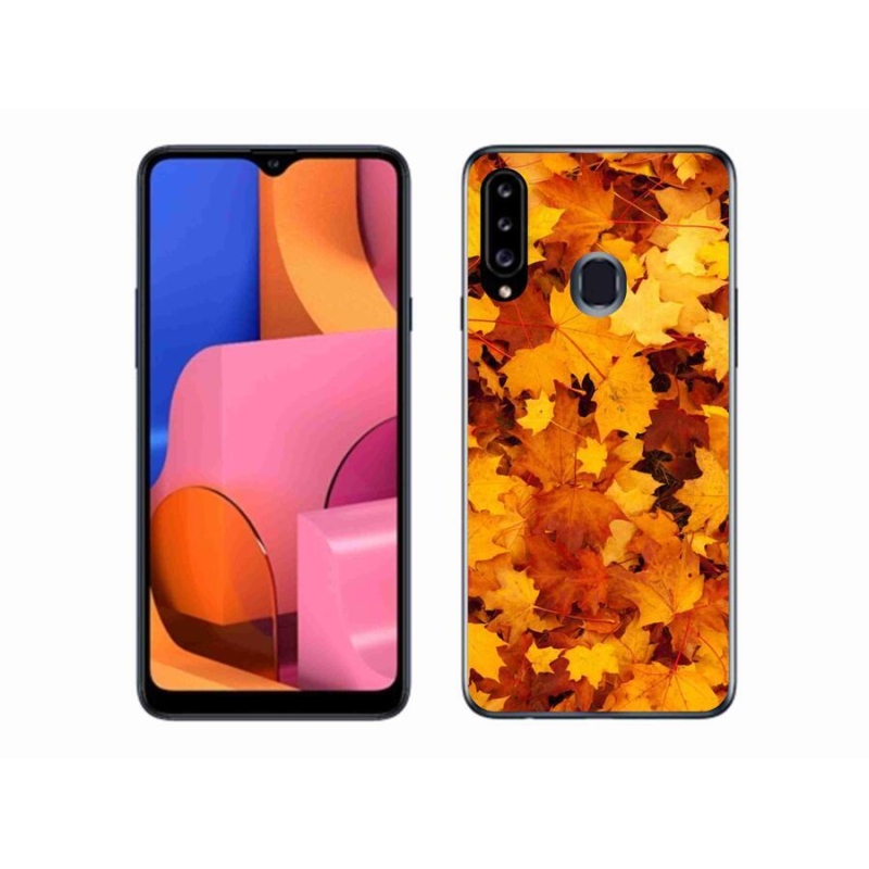 Gélový kryt mmCase na mobil Samsung Galaxy A20S - javorové listy