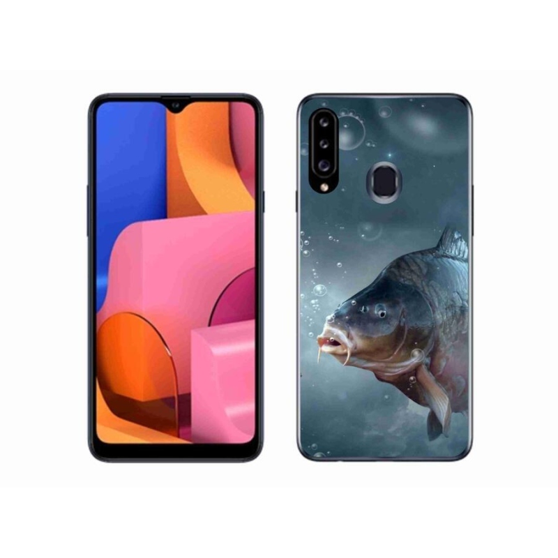 Gélový kryt mmCase na mobil Samsung Galaxy A20s - kapor a bublinky