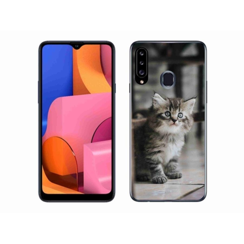 Gélový kryt mmCase na mobil Samsung Galaxy A20S - mačiatko