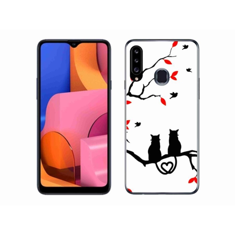 Gélový kryt mmCase na mobil Samsung Galaxy A20s - mačací láska