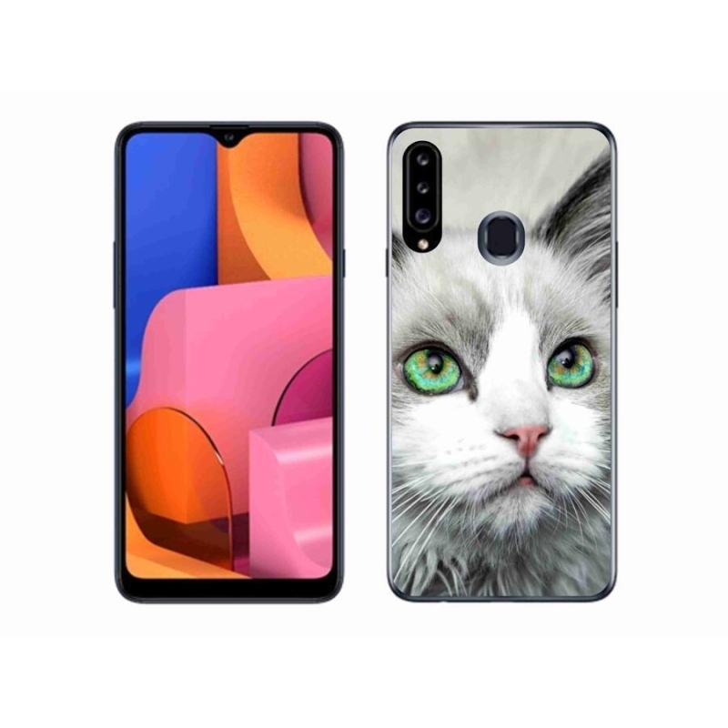 Gélový kryt mmCase na mobil Samsung Galaxy A20s - mačací pohľad