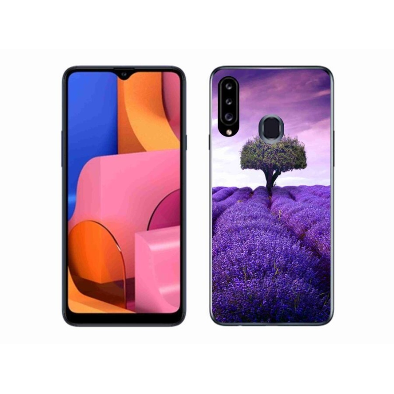 Gélový kryt mmCase na mobil Samsung Galaxy A20s - levanduľová lúka