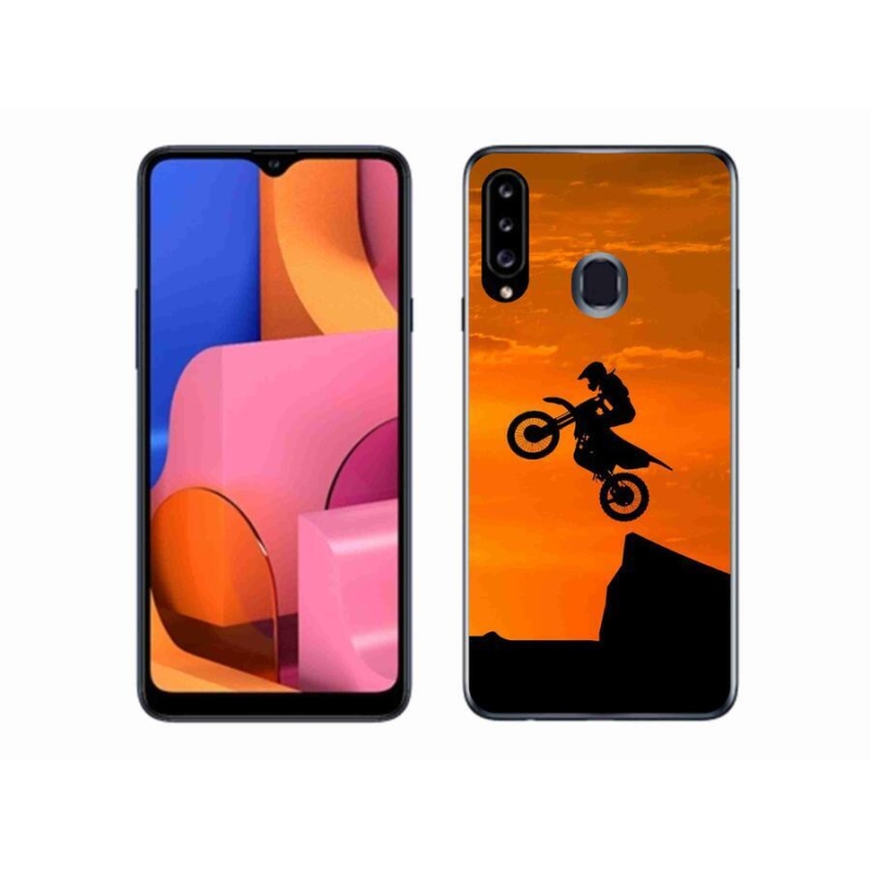 Gélový kryt mmCase na mobil Samsung Galaxy A20s - motocross