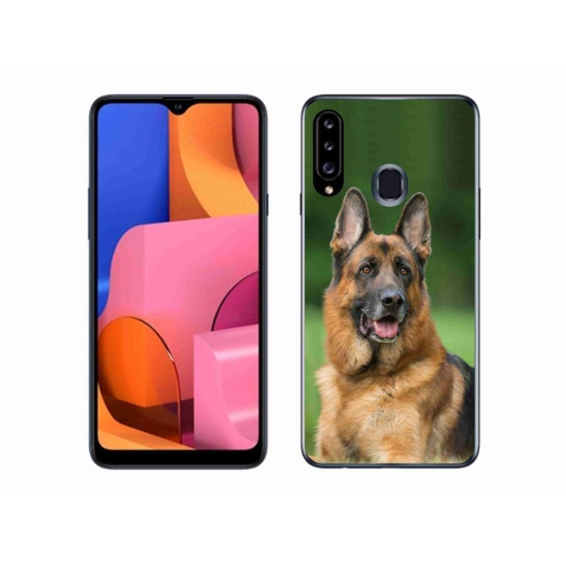 Gélový kryt mmCase na mobil Samsung Galaxy A20s - nemecký ovčiak