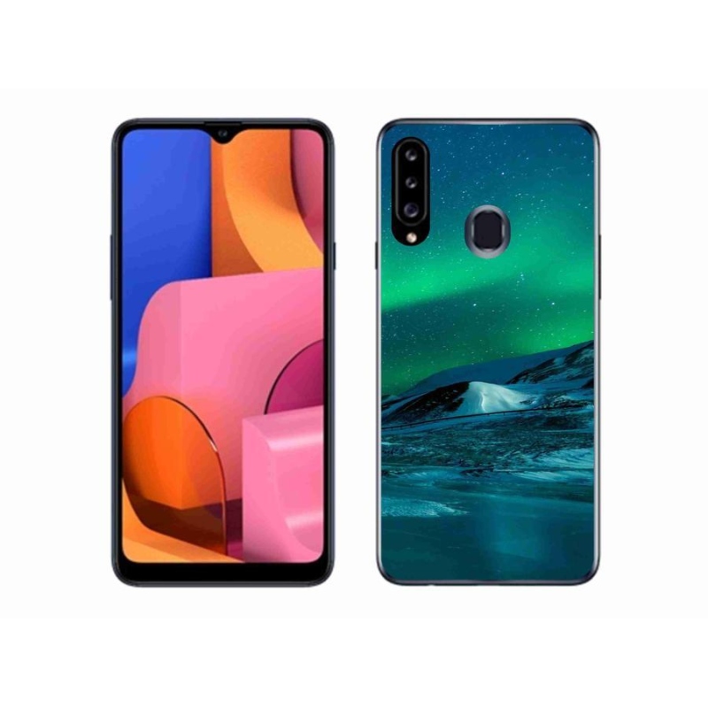 Gélový kryt mmCase na mobil Samsung Galaxy A20s - polárna žiara