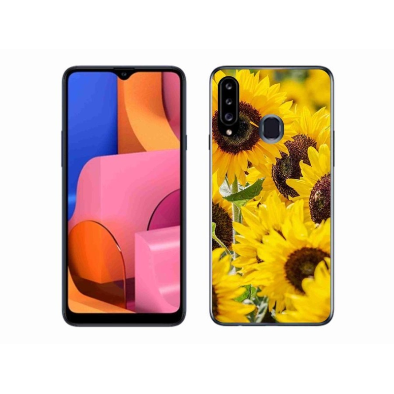 Gélový kryt mmCase na mobil Samsung Galaxy A20s - slnečnica