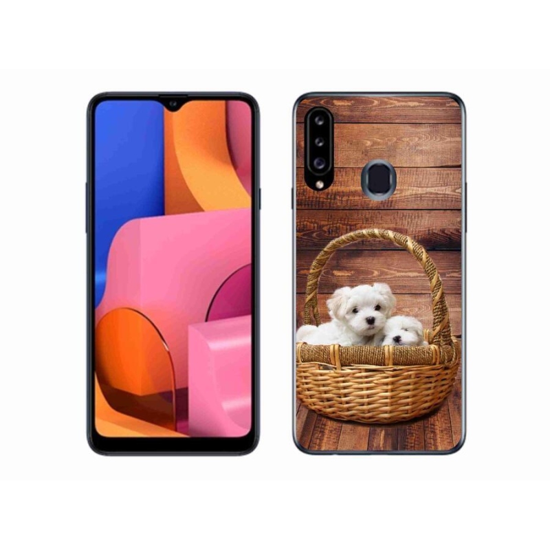 Gélový kryt mmCase na mobil Samsung Galaxy A20S - šteniatka