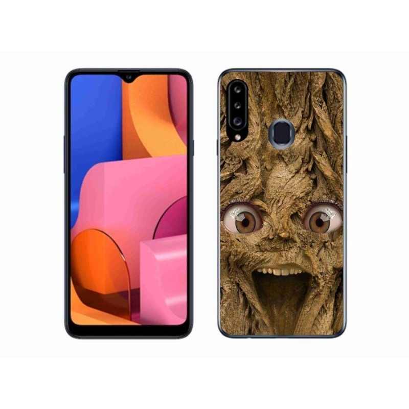 Gélový kryt mmCase na mobil Samsung Galaxy A20S - veselý strom s očami