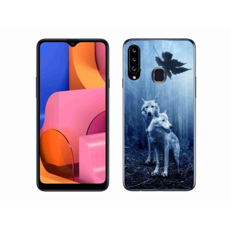 Gélový kryt mmCase na mobil Samsung Galaxy A20s - vlci v lese