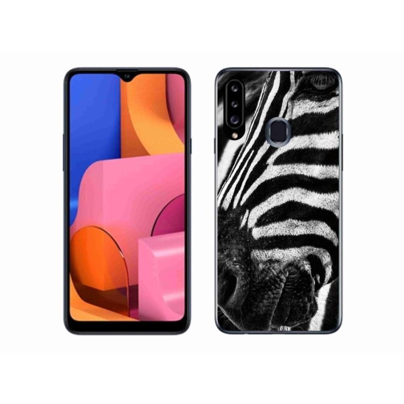 Gélový kryt mmCase na mobil Samsung Galaxy A20s - zebra