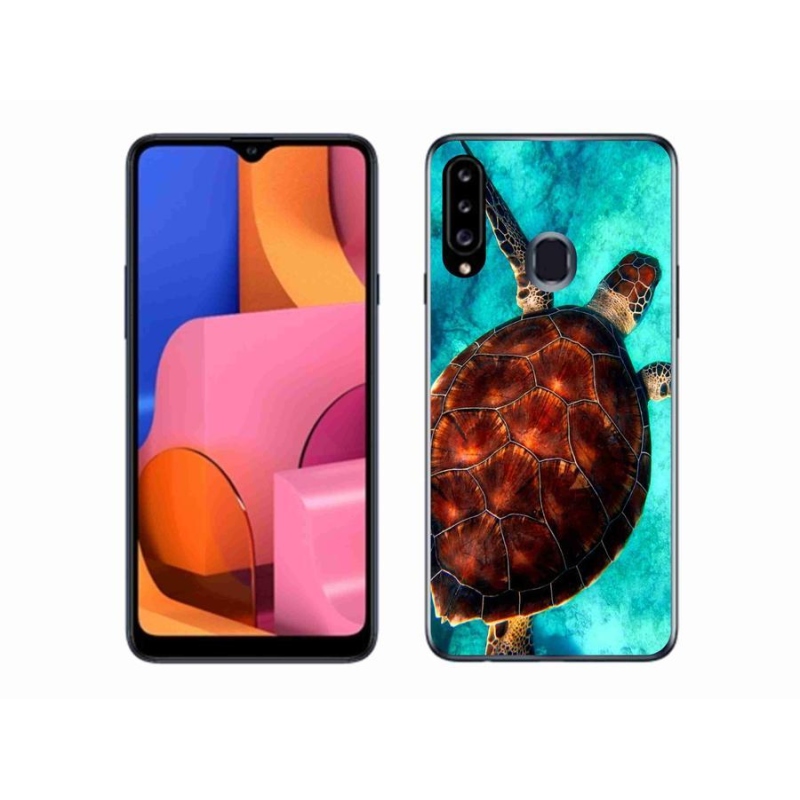 Gélový kryt mmCase na mobil Samsung Galaxy A20s - korytnačka