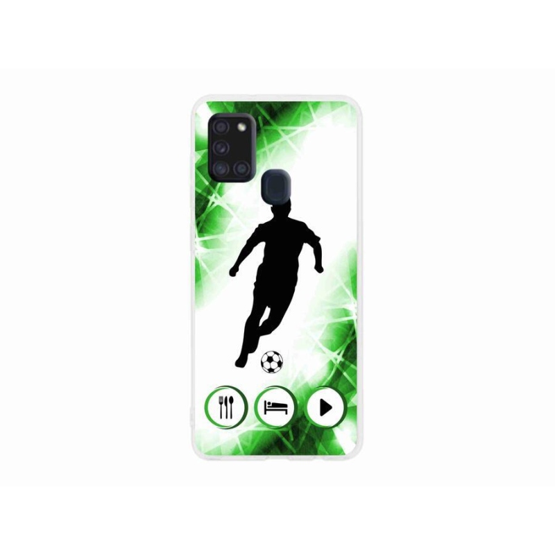 Gélový kryt mmCase na mobil Samsung Galaxy A21s - futbalista