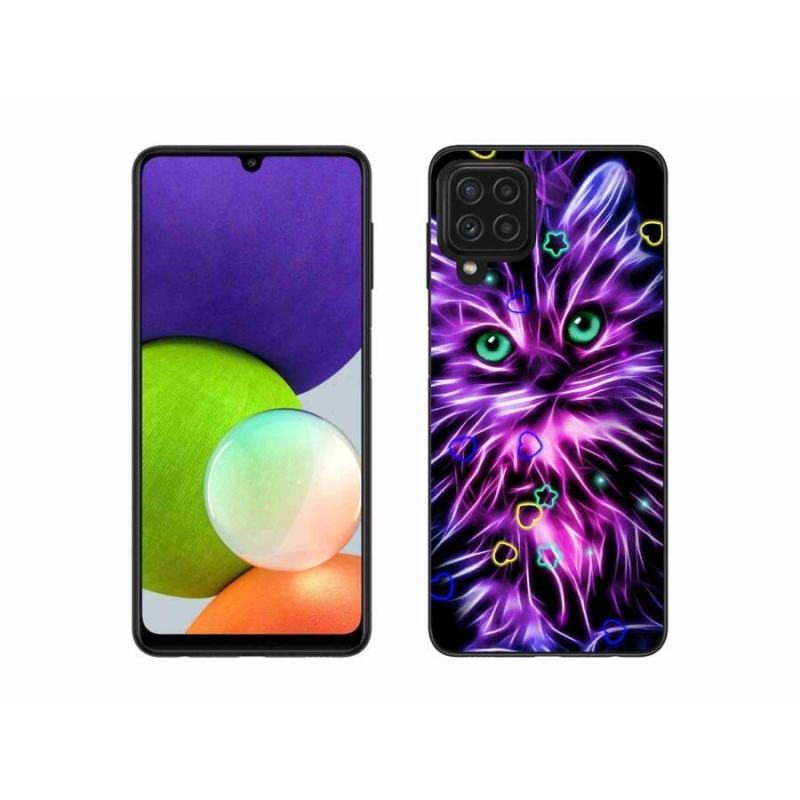 Gélový kryt mmCase na mobil Samsung Galaxy A22 4G - abstraktná mačka