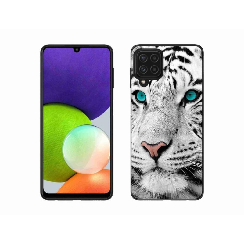 Gélový kryt mmCase na mobil Samsung Galaxy A22 4G - biely tiger