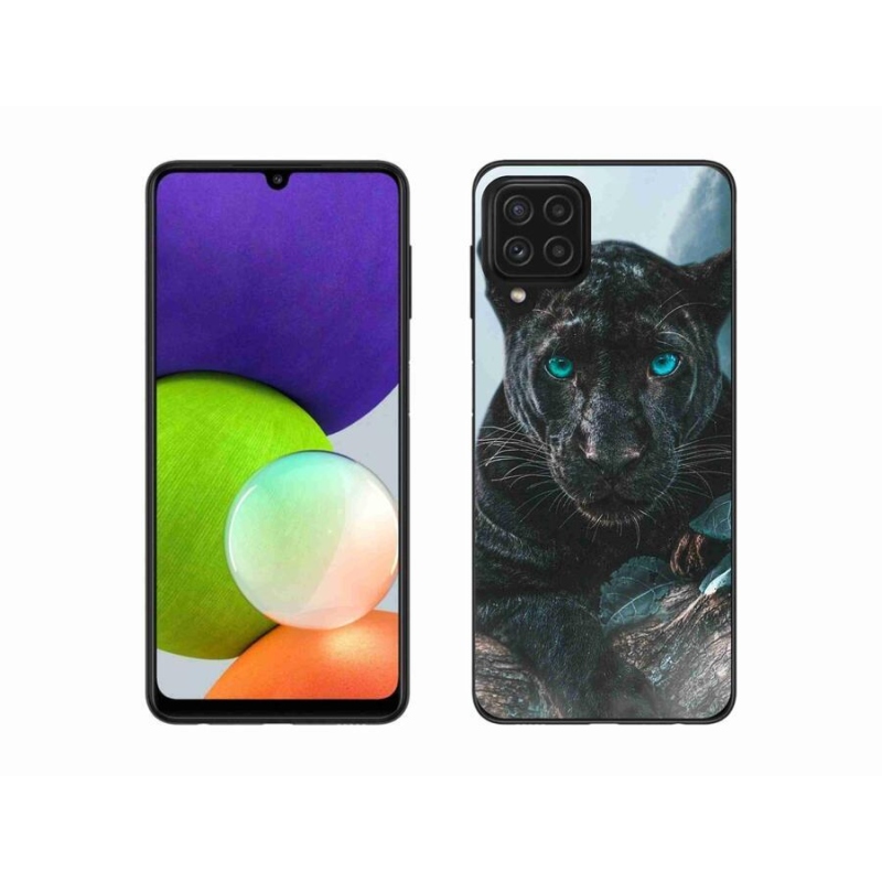 Gélový kryt mmCase na mobil Samsung Galaxy A22 4G - čierny panter