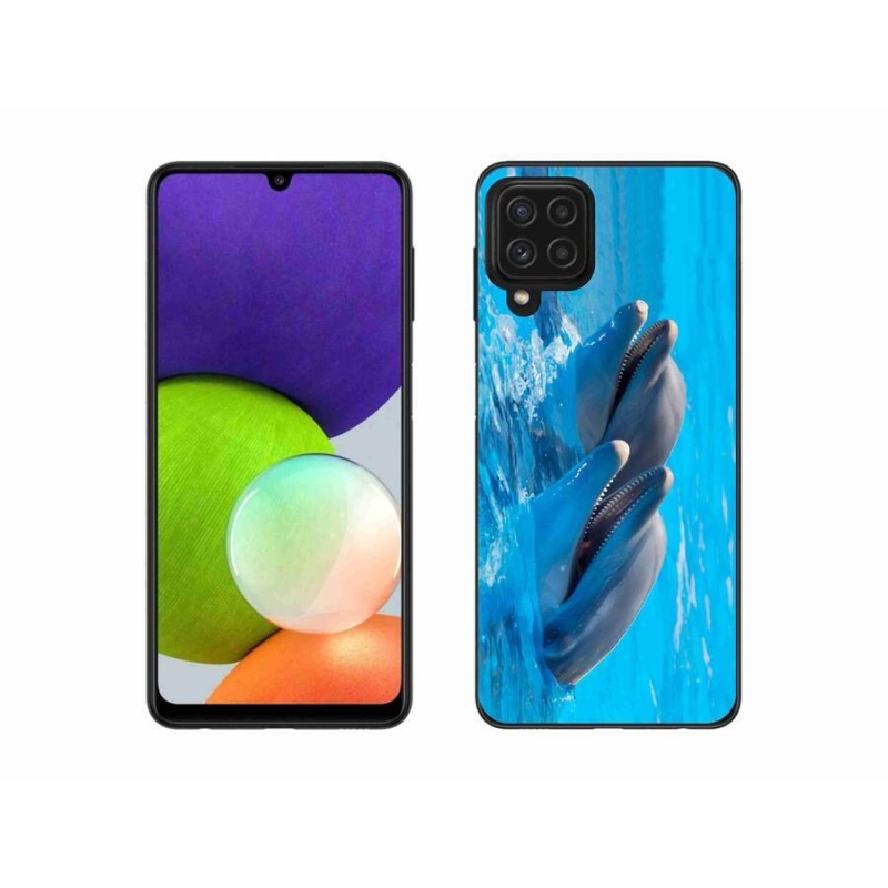 Gélový kryt mmCase na mobil Samsung Galaxy A22 4G - delfíny