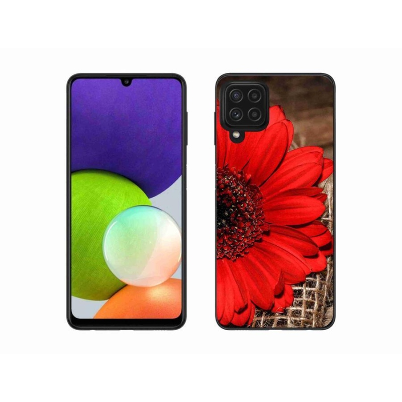 Gélový kryt mmCase na mobil Samsung Galaxy A22 4G - gerbera