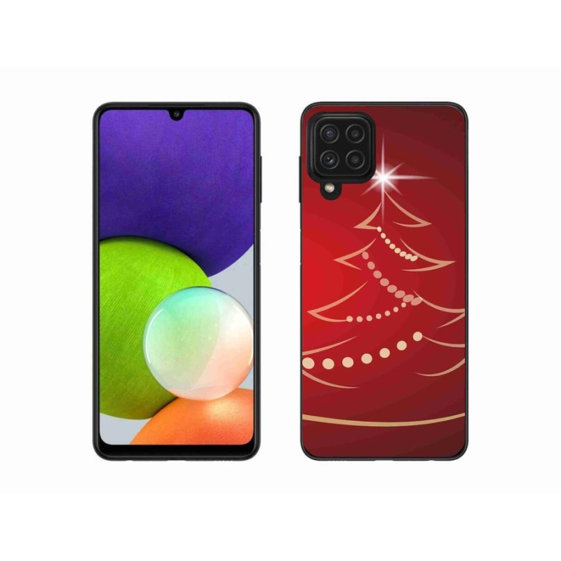 Gélový kryt mmCase na mobil Samsung Galaxy A22 4G - kreslený vianočný stromček